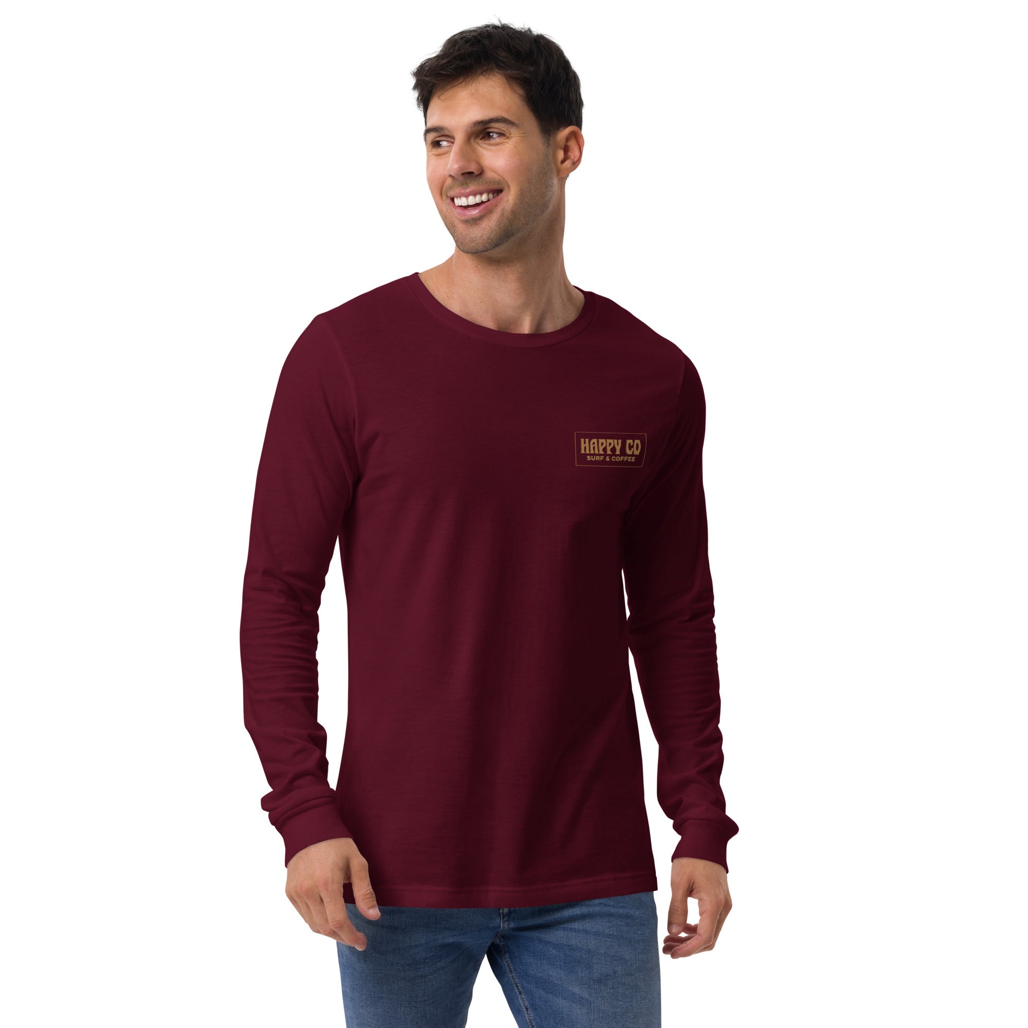 Unisex Long Sleeve Tee – Happy Co Surf & Coffee